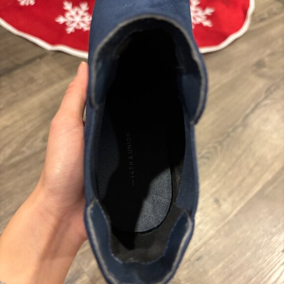 14th & Union Blue Heeled Boots (Size 7.5) - Picture 6 of 6